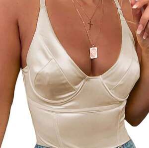 Velius Women's Sexy Metallic Shiny Bodysuit